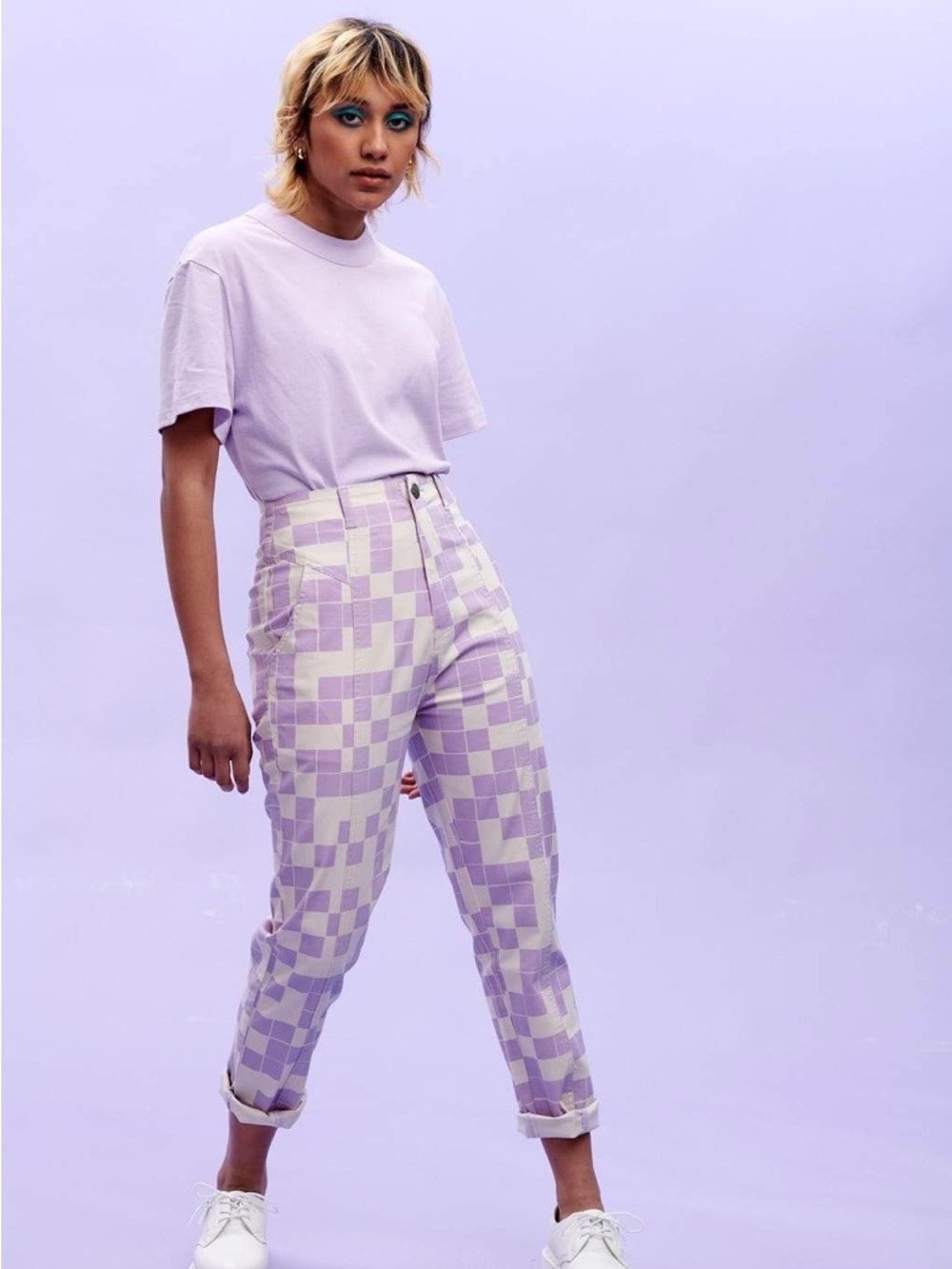 SOLD Lucy & Yak Camden Organic Cotton Trousers In Lick Of Lilac 30R